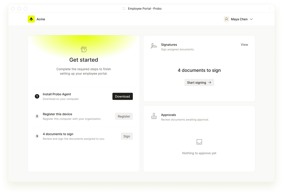 Interfața ZebraByte Employee Portal